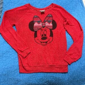Size Small Disney Min ie Mouse Christmas sweater light weight.
